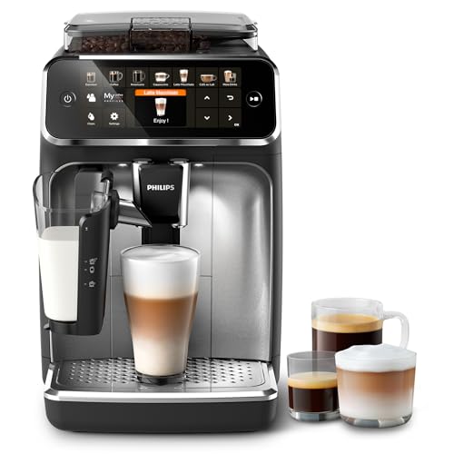 Philips 5400 Series Bean to Cup Coffee Machine – 12 Coffee Varieties, LatteGo Milk Frother,...
