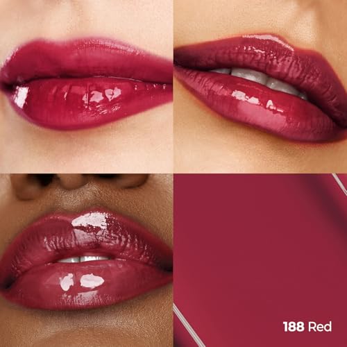 Image of Laka Fruity Glam Tint | Glowing Korean Lip Tint with Hydrating Lightweight Texture | Buildable Color, Non-Sticky High Shine Gloss | K-Beauty Korean Makeup | #188 Red, 0.15oz