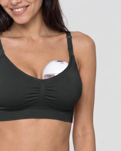 Image of Stelle Nursing Bras Maternity Bralette Seamless for Breastfeeding | Removable pads, Soft stretch fabric, One-hand clips, Pregnancy, Postpartum, Everyday comfort