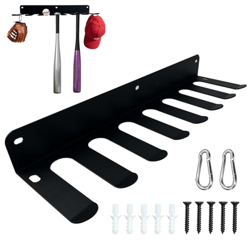 EDSRDUX Baseball Bat Holder Wall Mount, Heavy Duty Bat Rack for 14 Bats, Baseball Softball Bat...