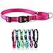 Martingale Dog Collars - Reflective Dog Collar with Quick Release Buckle Adjustable Soft Nylon for Small Puppies Pets Hot Pink S