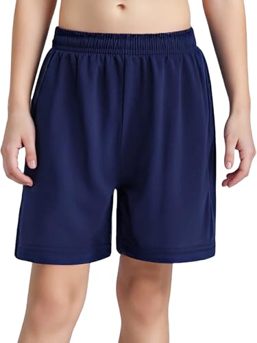 YiZYiF Kids Boys Quick-Dry Mesh Athletic Shorts with Pockets Moisture-Wicking Summer Sports Bottoms