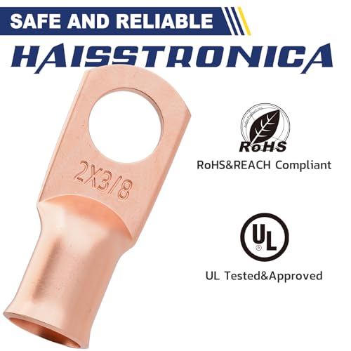 image for haisstronica 10pcs 2 AWG - 3/8