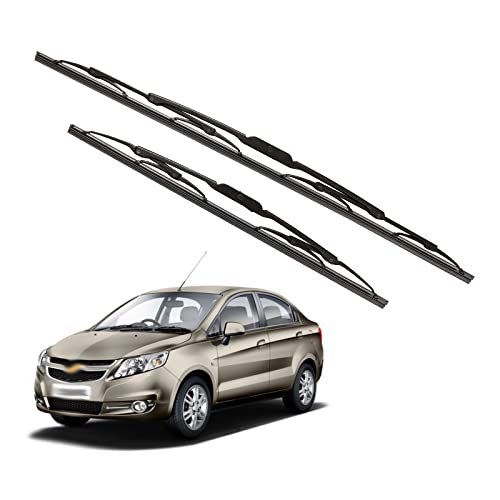 Image of Kylo Windshield Wiper for Sail /Conventional and Traditional Metal Type Windshield Water Repellency Scratch Proof Metal Wiper Blades Suitable for Sail (Driver Side - 22 inch, Passenger Side - 15 inch)