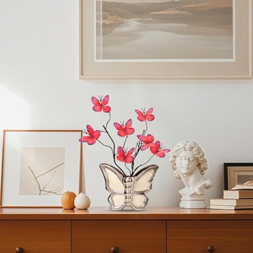 Vase en céramique papillons, centre de table raffiné pour intérieur chic - 7