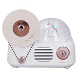 Omquot Altoparlante Bluetooth retrò con Design Leggero Ed Elegante, Portatile per Dormire e Rilassarsi 5,91x4,06x4,92 Pollici (Bianco)