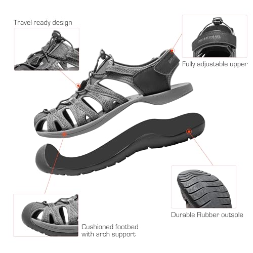 DREAM PAIRS Men's 160912-M-NEW Adventurous Summer Outdoor Sandals2
