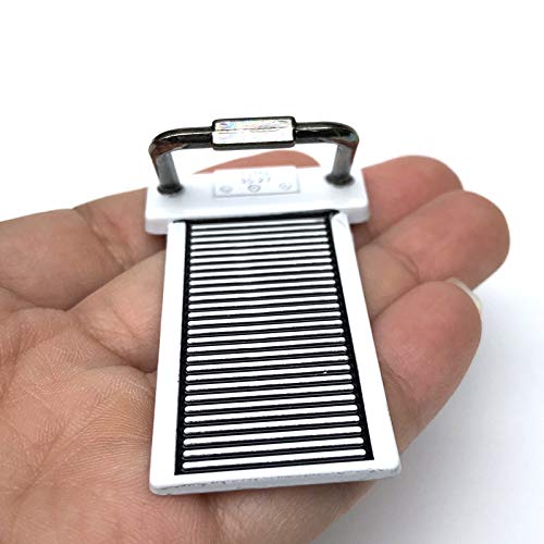 Sxfse Dollhouse Decoration Accessories, 1:12 Dollhouse Miniature Furniture Simulation Metal Treadmill Sport Scene Prop Decor For Baby Kids Play Pretend Toy (White) #TOP3