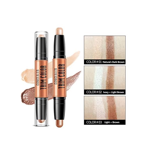 Emirde-Double-Headed-Highlight-Stick-Contour-and-Highlighters-Stick-Contour-StickConcealer-Contour-Highlighters-Stick-Make-up-Concealer-Contouring-Cream-Set-Face-Highlighters-Sticks Emirde Double-Headed Highlight Stick, Contour and Highlighters Stick, Contour Stick,Concealer Contour, Highlighters Stick, Make up Concealer Contouring Cream Set Face Highlighters Sticks