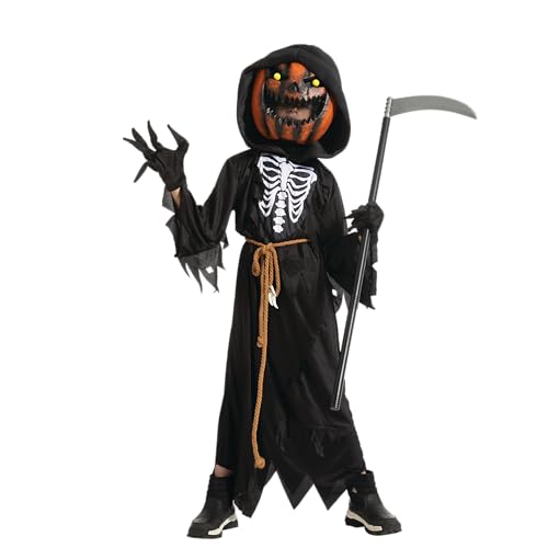Disfraz Halloween Niño Espantapájaros Calabaza con Mascara miniatura 5