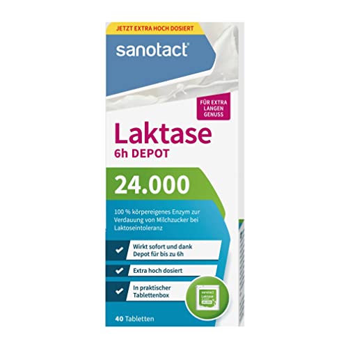 Sanotact Lactase 24,000 Tablets 40 Pcs | For The Digestion Of Milk Sugar In Case Of Lactose Intolerance | Gluten Free And Vegetarian #TOP17