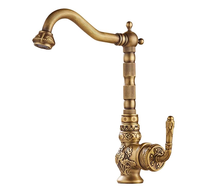 Robinet de bassin de cuisine double chaud et froid haut LWX pour évier