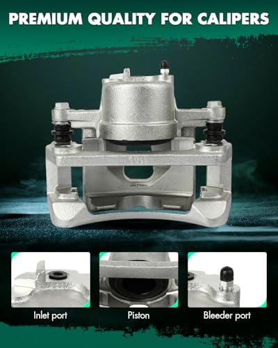 Image of SCITOO Front Left Brake Caliper With Bracket 18B4845 Compatible For Jeep Liberty 2002-2007