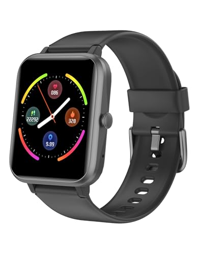 GRV X}[gEHb` ʘb@\t iPhone AhChΉ ʌv v rv Smart Watch Activity Tracker XgbvEHb` obe[ Line Mʒm {Av  (Black ubN