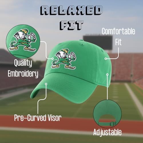 Gorra béisbol verde Universidad Notre Dame ajustable miniatura 4