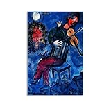 ZhuCaiRr Marc Chagall Painter Works (Der blaue Geiger) 