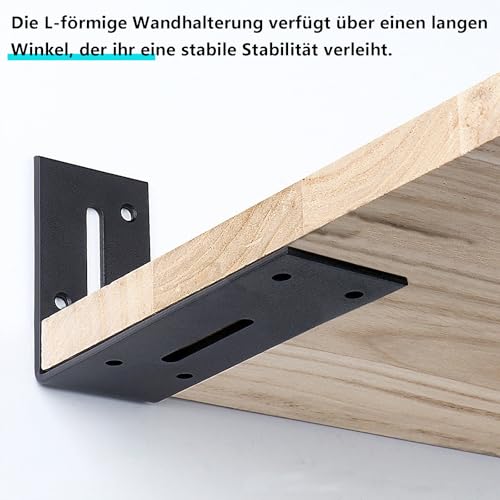 Winkel Langloch , 6 Stück Schwarz Metallwinkel, Befestigungswinkel, Verstellbare Befestigungswinkel mit Langloch, Montagewinkel 90 Grad, Winkelverbinder für Tabelle Stuhl Bücherregal (80 x 40 x 30 mm)