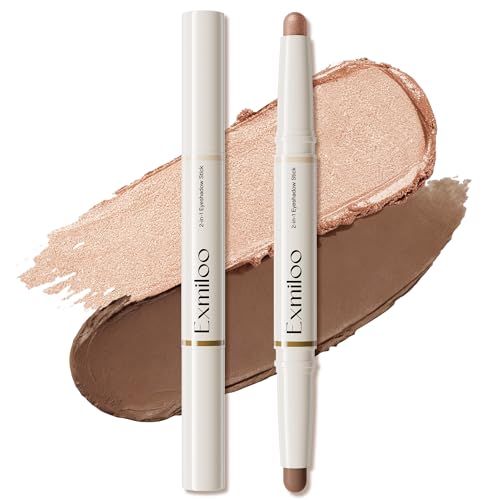 exmiloo Eyeshadow Stick - 2-in-1 Dual-Ended Cream Eye Shadow Stick - Matte &Shimmer Shades,...