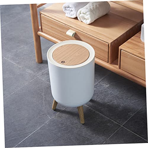 Bote de basura rectangular blanco Vaguelly de 7 litros miniatura 5