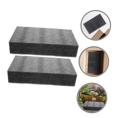 ELAYARD 2 Stück Schwarze Polyurethan schaumstoffplatten Zuschneidbare Schutzpolster für Verpackung und Bastelarbeiten Wiederverwendbares Umweltfreundliches Füllmaterial für Werkzeugkoffer