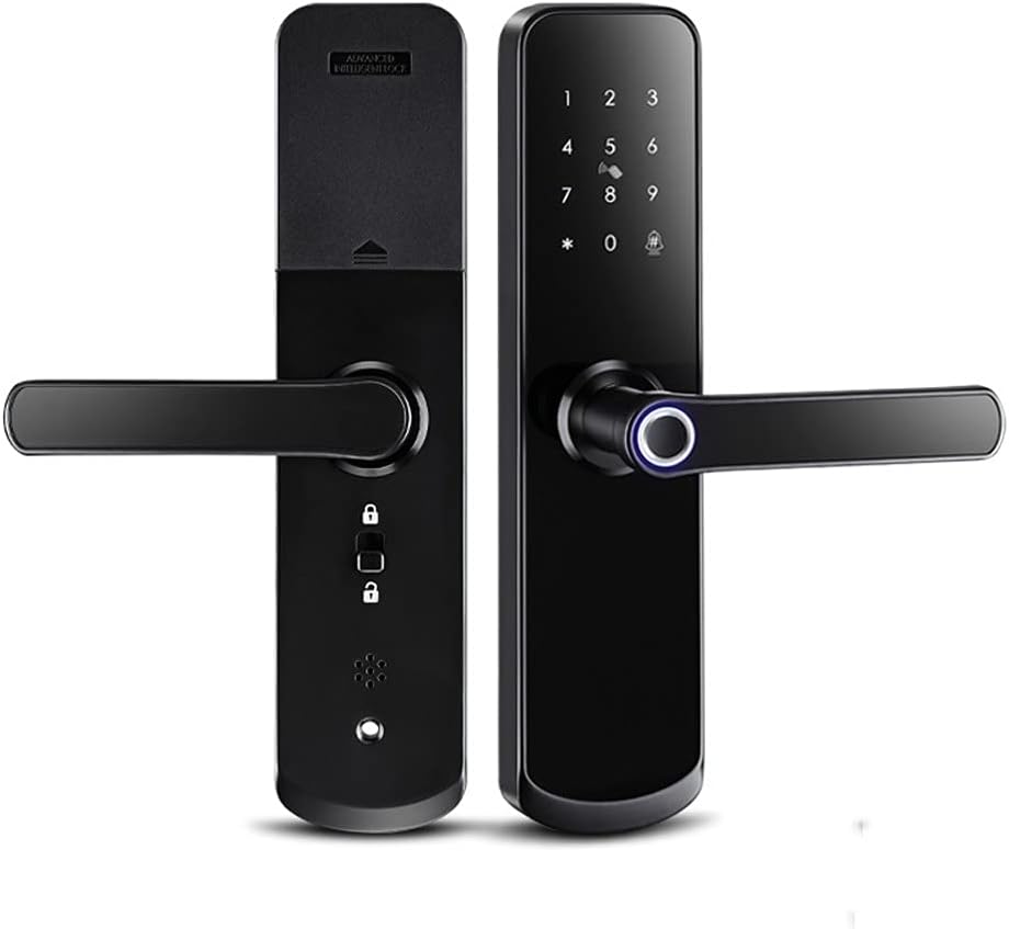 Fingerprint Door Lock Lock App Code Card Key Touch Screen Smart Door Lock Security Digital Electronic Lock(35mm)