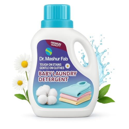 Image of Laundry Detergent for Newborns baby and children - Gentle, Hypoallergenic, Chemical-Free Liquid for Clothes, Stain Remover, Suitable for All skin, Baby Essentials - 1L (1, Bottal)