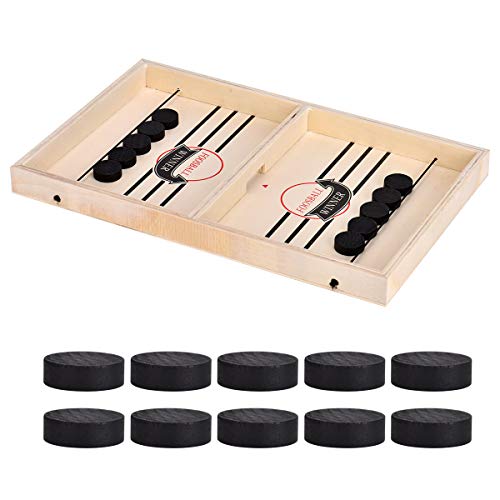 swiftrans Fast Sling Puck Game Slingshot Board Games Toy for Kids and Adults,Paced Winner Board Games Sling Puck Hockey Table Game for Family Party, Birthday Gift