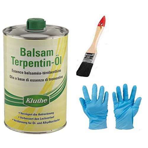 Hochwertiges, natürliches Balsam-Terpetinöl bester Qualität. inkl.1 Pinsel zum Auftragen von E-Com24 (1 Liter) Cover