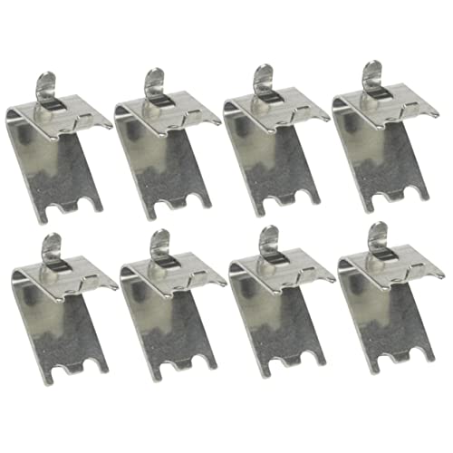 Gatuida 8piezas Hebilla De Estante Metálica Para Refrigerador Soporte De Acero Inoxidable Para Estante De Congelador Clips Cuadrados Para De Nevera Para Fijar De Cocina