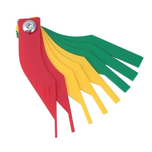 GRIRIW 2pcs Brake Pad Measuring Ruler Compact Intuitive for Accurate Brake Pad Thickness