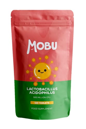 MOBU Acidophilus Lactobacillus Probiotic Tablets, 50mg, 120 Count