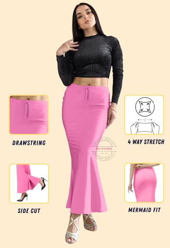 Image of Saree Shapewear Petticoat for Women | Stretchable Saree Shaper | Shapewear for Saree | Petticoat Innerwear | Saree Skirt for Women | Shape Wear for Dresse & Sarees