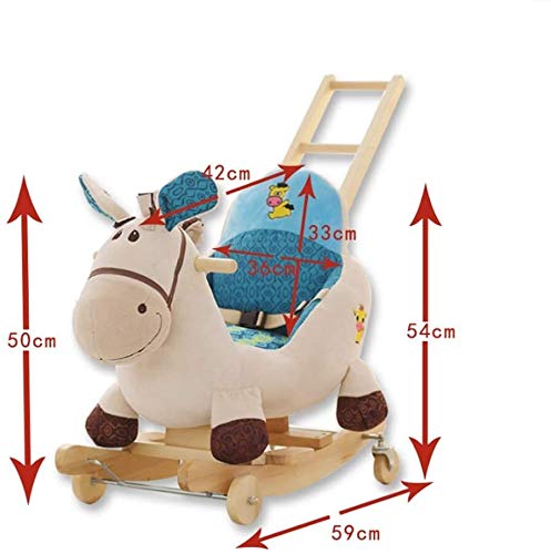 ZHANGYUEFEIFZ Schaukelpferd Plüsch Schaukeltier Pferd Rocking Horse Baby Trojaner Spielzeug Sessel Geschenk Nette… – Bild 4