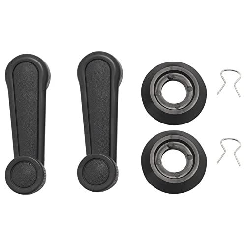 Huudngeje 2 x Manivela Manija Elevalunas para Ventana de Coche Universal Plastico Gris