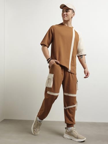 Image of NOBERO Mens Cotton Blend Striped Co-Ord Sets