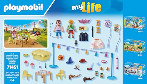 Playmobil 71451 myLife : Enfants avec décorations de fête - Habiller comme Un Ange, Cow-Boy, Princesse et Plus, avec de Nombreux Accessoires - Jeu de rôle Amusant et imaginatif - Dès 4 Ans