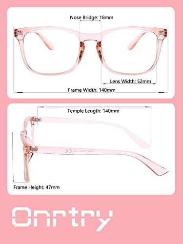 Image of Onrtry Non Prescription Glasses for Men Women Square Clear Lens Eyeglasses