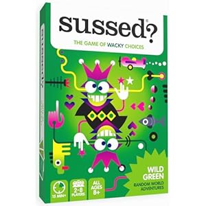 SUSSED The Game of Wacky Choices – Travel Games & Social Card Game for Kids and Adults – Conversation Cards for Camping & Road Trips – Wild Green Deck
