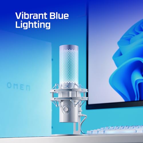 HyperX Quadcast 2 Frost – USB Microphone for Gaming, Streaming and Podcasting, with On-Board Control