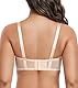 DotVol Damen Große Größen Minimizer BH Durchsichtige Ungepolsterte Spitze Unterwäsche Alltag Bra mit Schnürung(Beige, 95E)