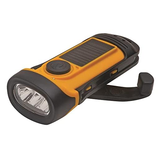 Athena 7425 solaire Jaune Étanche lampe de poche – cas de 6