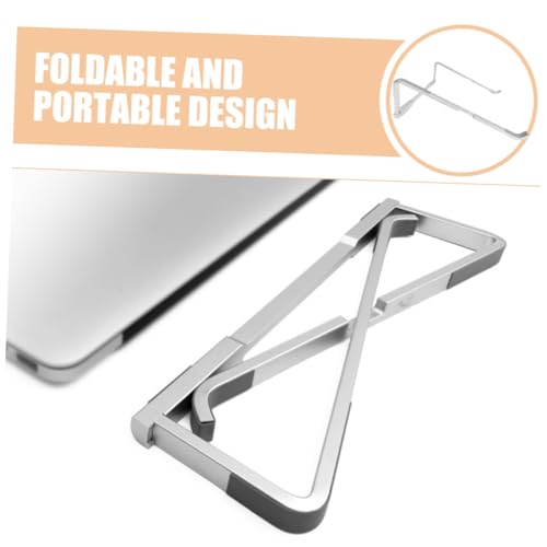 Soporte portátil plegable para laptop PRETYZOOM metálico plateado miniatura 6