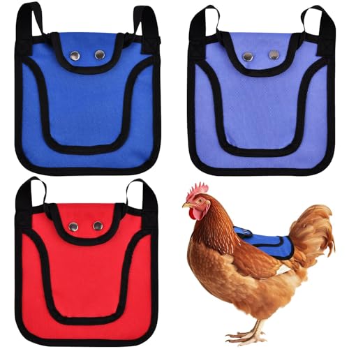 XuYelora Lot de 3 selles de poulet avec sangle réglable, tabliers pour poule, protection contre les oiseaux pour le dos et les côtés (couleur : 3)