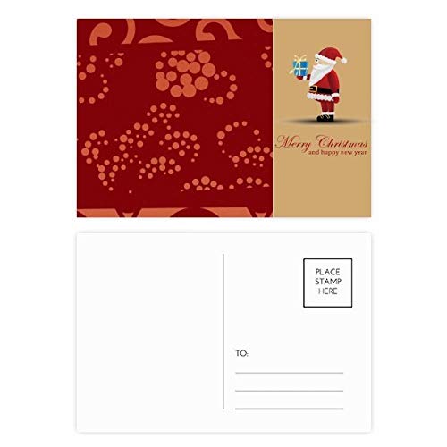 Carte postale chinoise style japonais motif vague de Père Noël pour décoration festive