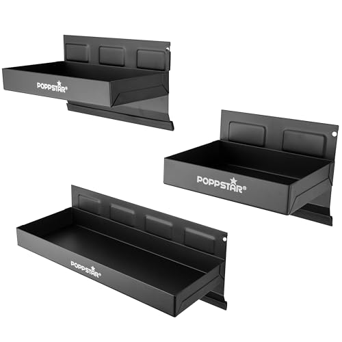 Poppstar 3 Magnetische Ablagen, verschiedene Größen: 150mm, 210mm, 310mm, Material: Stahl, Farbe: schwarz Poppstar 3 Magnetische Ablagen, verschiedene Größen: 150mm, 210mm, 310mm, Material: Stahl, Farbe: schwarz