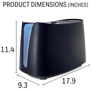Honeywell Cool Moisture Humidifiers for Bedroom, Medium Rooms, 1.1 Gallon, Invisible Moisture Humidifier for Baby, Kids, Quiet, Easy to Clean, UV Technology, Black, HCM350B — photo 2 of 6