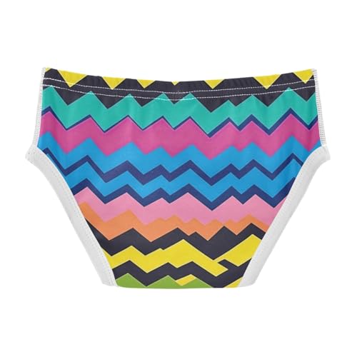 KLL Jamaican Color Zigzag Pattern Little Boys Cotton Underwear Briefs Breathable Undies2