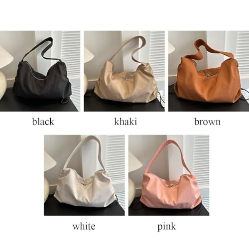 Handbags Canvas Casual Large Capacity Messenger Solid Color Underarm Women Black3