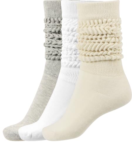 Image of BomKinta Slouch Socks Women Thigh High Boot Soft Scrunch Socks Size 5-11
