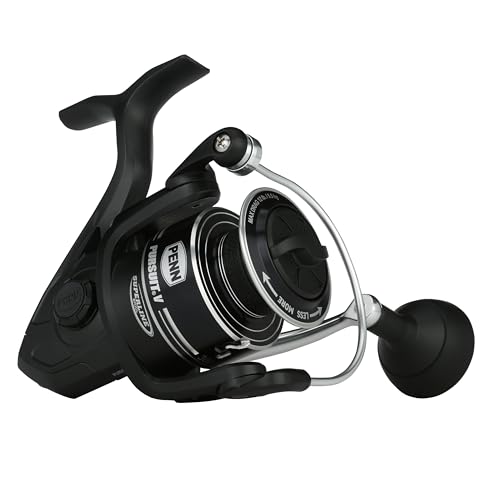 Penn Pursuit V Spinning Fishing Reel, Size 3000, Corrosion-Resistant Graphite Body, Lightweight Aluminum Superline Spool, HT-100 Drag System